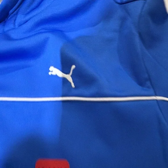 Puma Youth Hoodie  Moisture Wicking Blue Size M 10/12 New With Tags - Picture 3 of 9